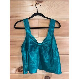 Vintage Green Cropped Tank Top